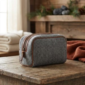 Wool & Leather Weekender Pouch — Luxibo Goods Co.